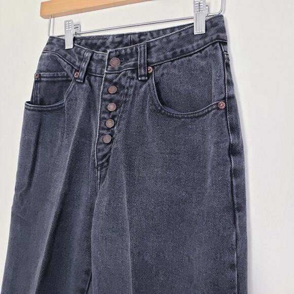 Pepe London Vintage High Rise Black Rigid Denim Straight Leg 90s Jean 5/6 - Picture 12 of 16